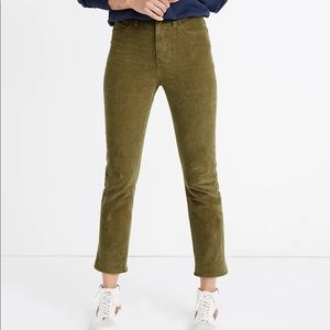 Madewell size 25, straight jean; corduroy edition